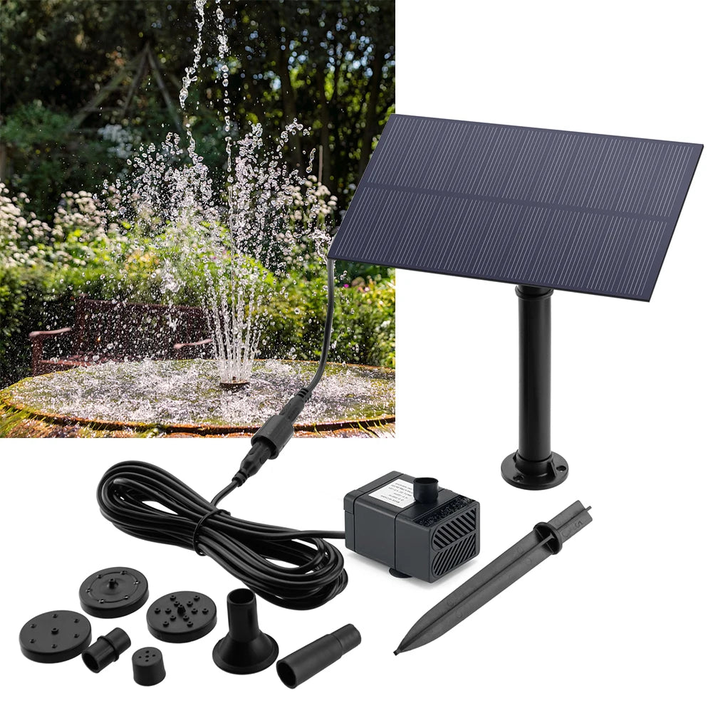 Shunmaii Solar Panel Fountain Pump For Garden And Aquariums