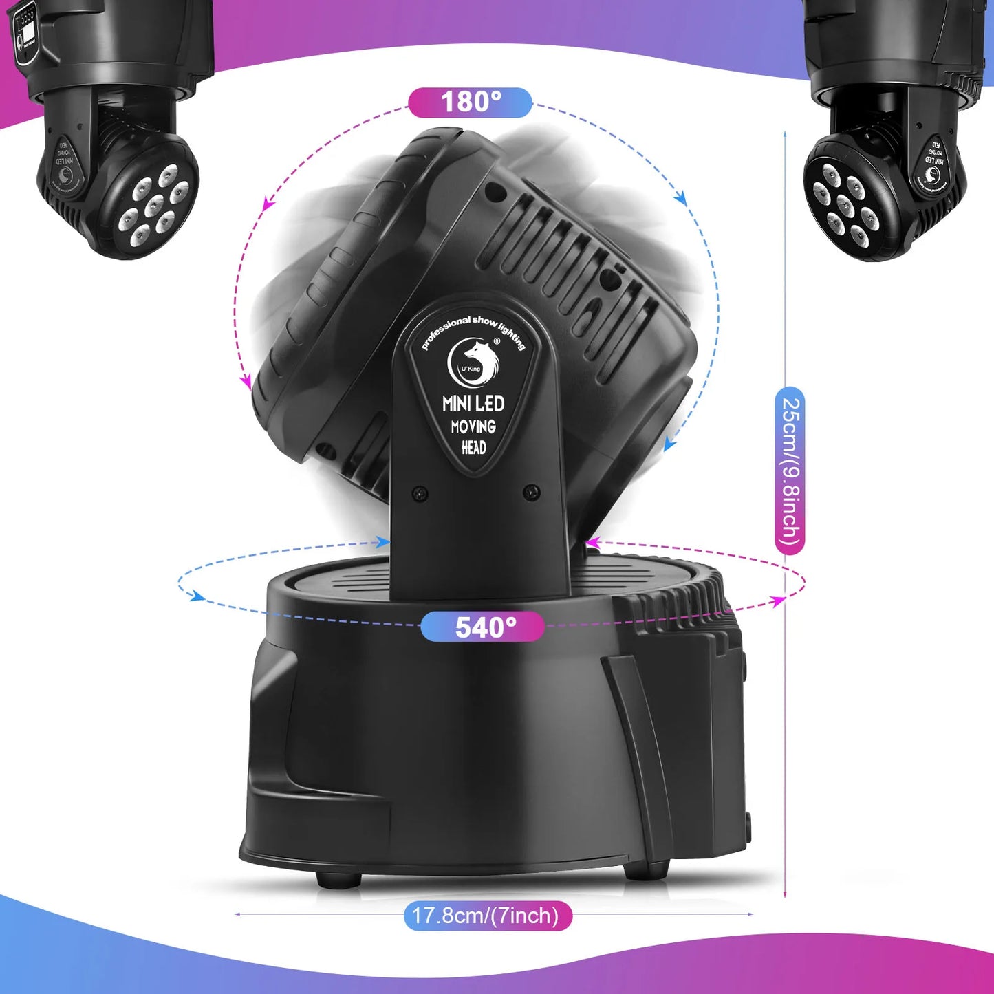 Yiflamefly 105W Moving Head Lights RGBW DMX512 Stage Lighting