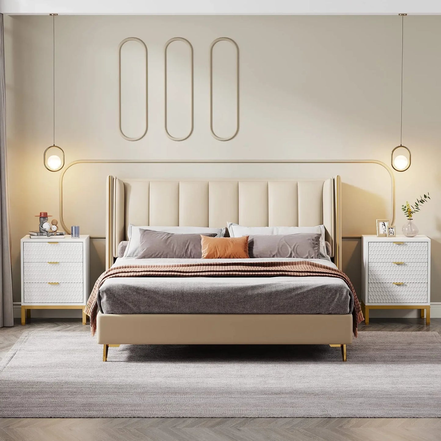 Tribesigns Modern Nightstand 3 Drawer Bedside Table With Storage