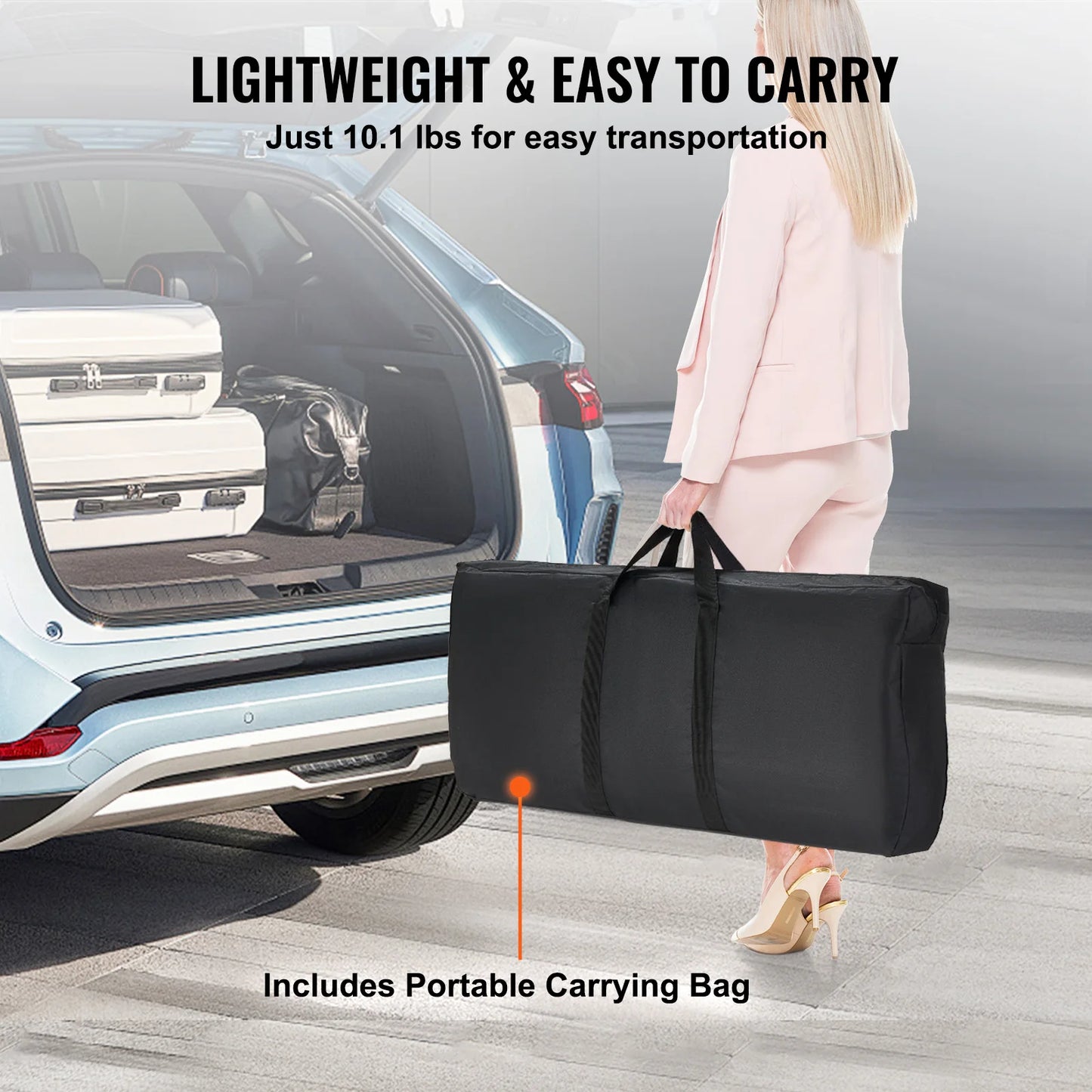 Folding Portable Bar Table Podium Storage Shelf And Skirt Case