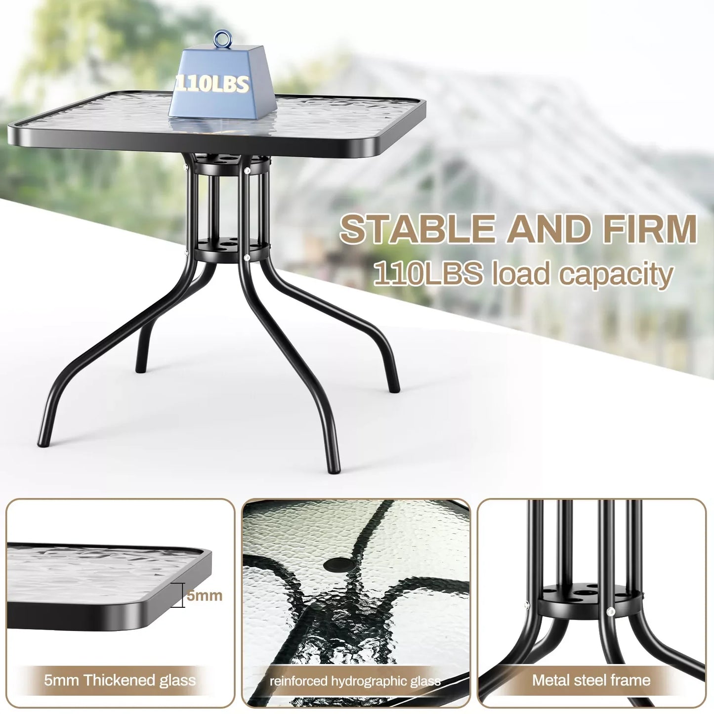 Five Piece Patio Dining Set Outdoor Furniture