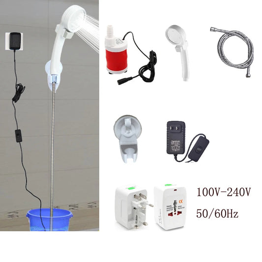 Dealhola 12V 20W Submersible Pump Car Washer Handheld Faucet Kit