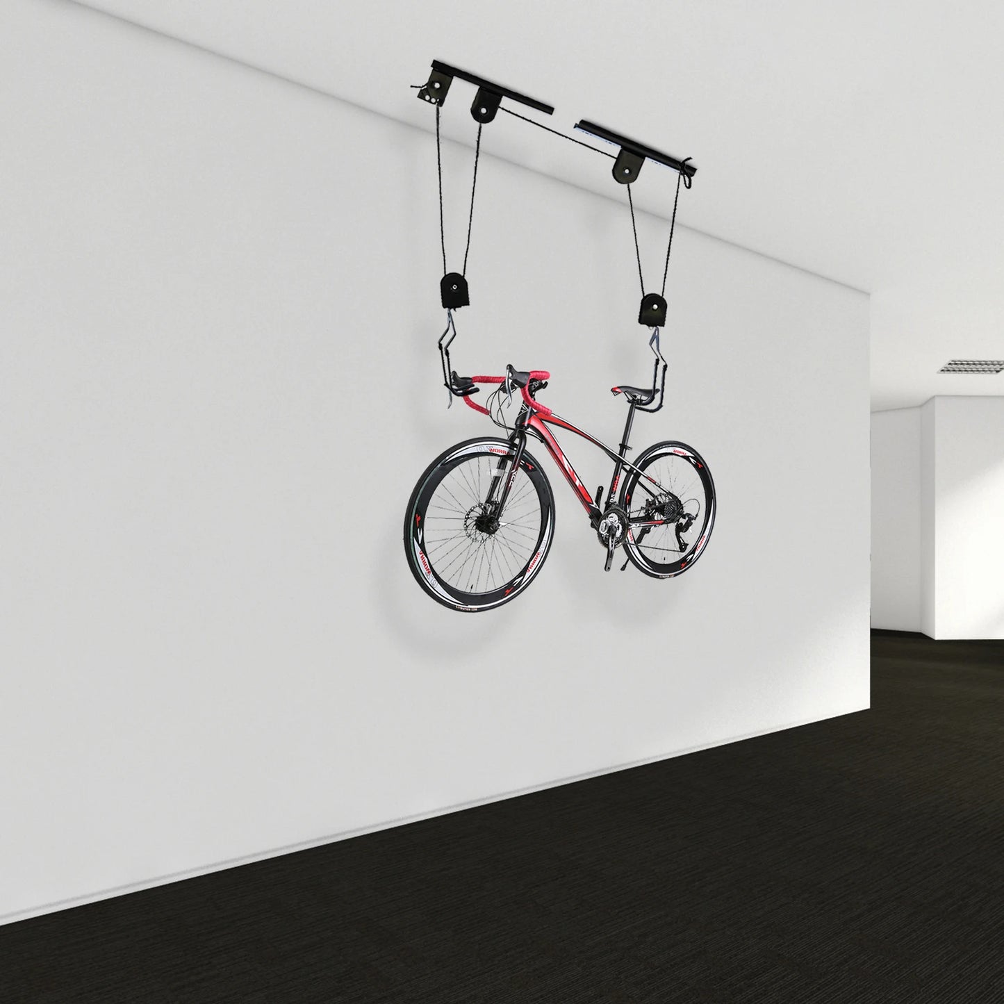 Bike Hoist Ceiling Mount Pulley System for Garage Storage