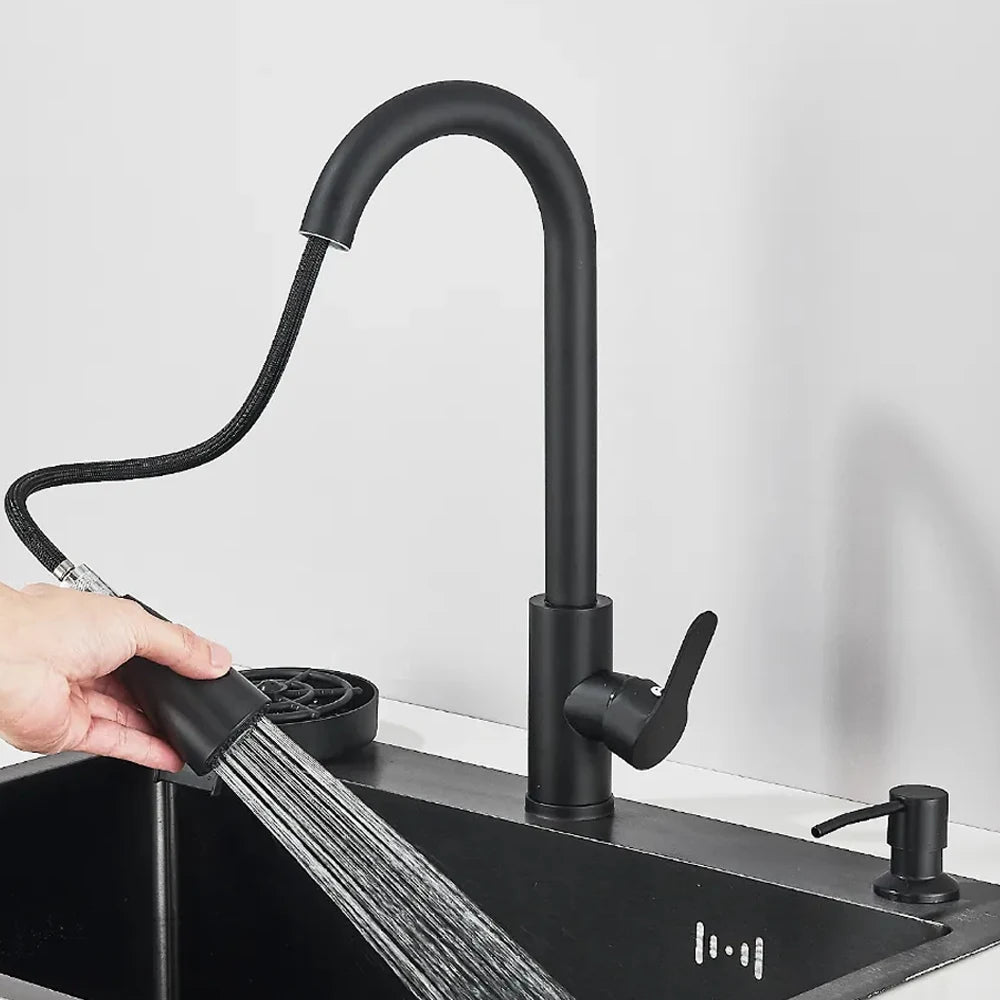 Stainless Steel Kitchen Sink With Integrated Faucet Soap Dispenser