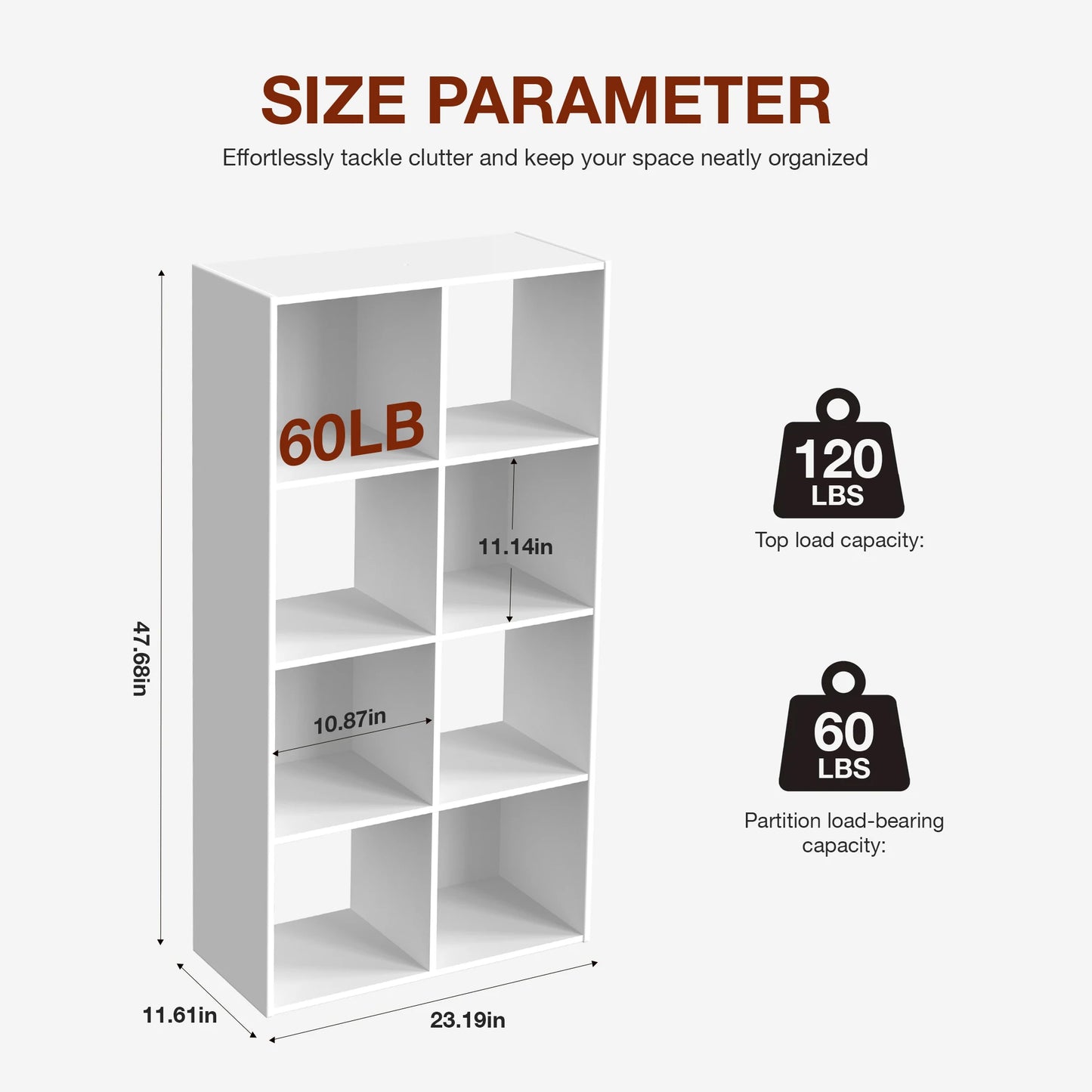 JHK 9 Cube Storage Organizer Wooden Shelf Bookcase Living Room