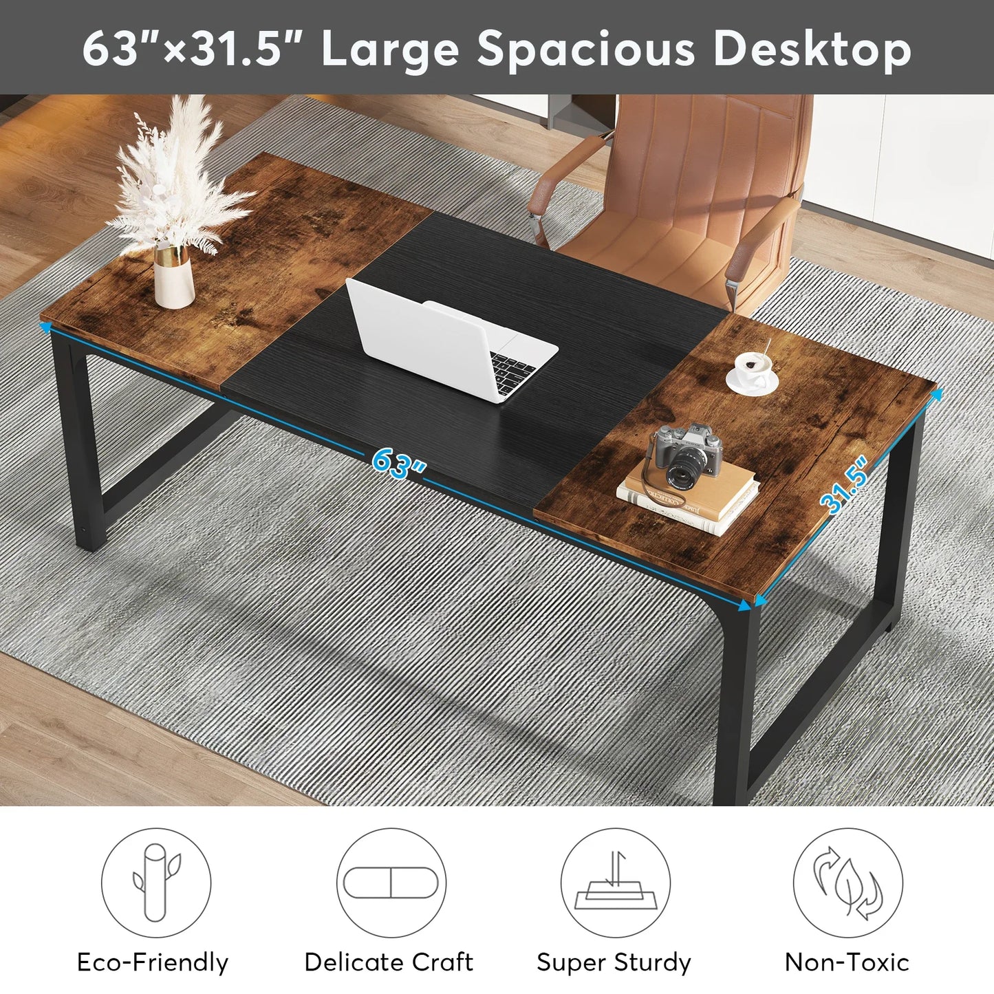 Tribesigns Large Office Desk Computer Table For Home Office