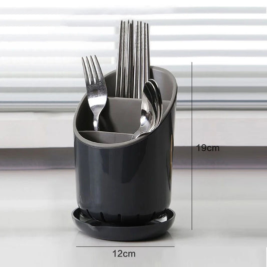 Chopsticks Drain Tube With Plate Kitchen Organizer Rack