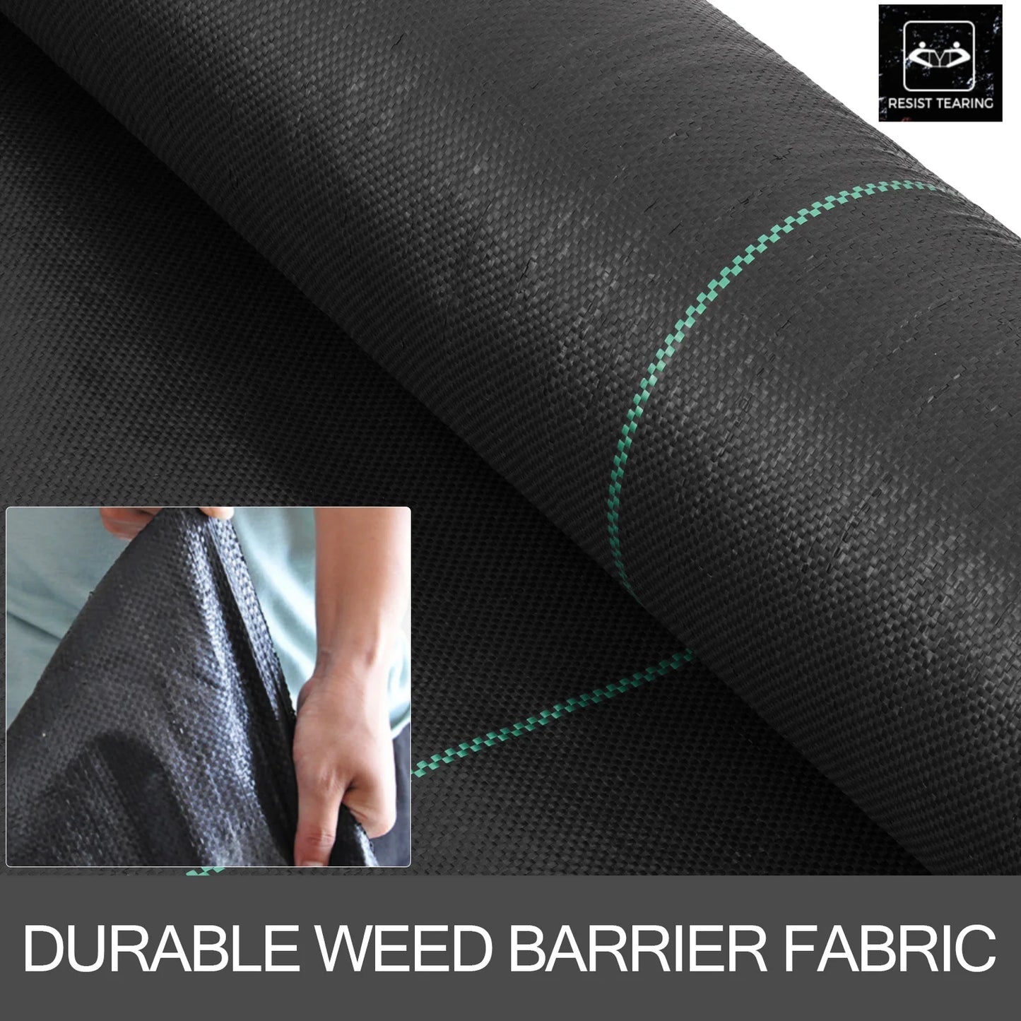 SucceBuy Landscape Fabric Weed Barrier Heavy Duty Ground Cover