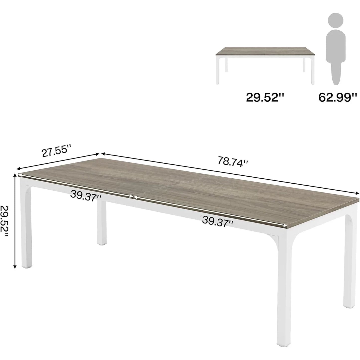 Little Tree Double Long Computer Desk For Home Office