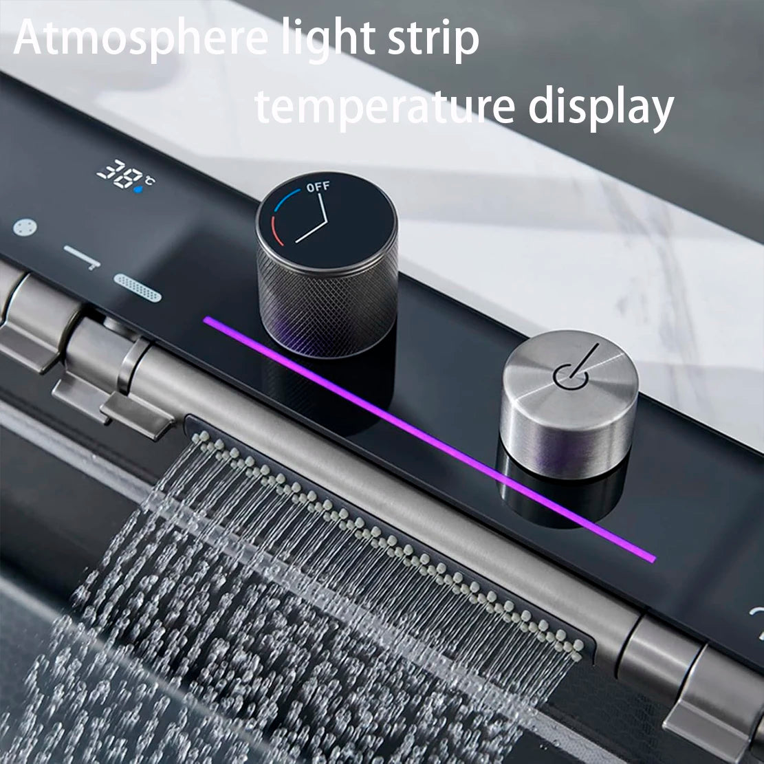 Stainless Steel Kitchen Waterfall Sink With Digital Display