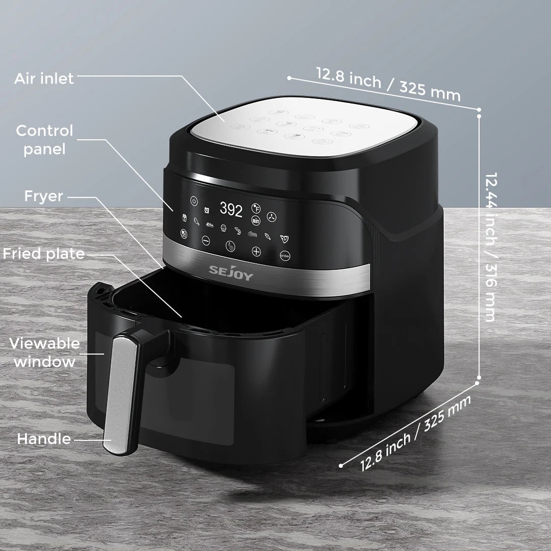 SEJOY 8In1 Air Fryer Oven 6 Quart Capacity Dehydrate