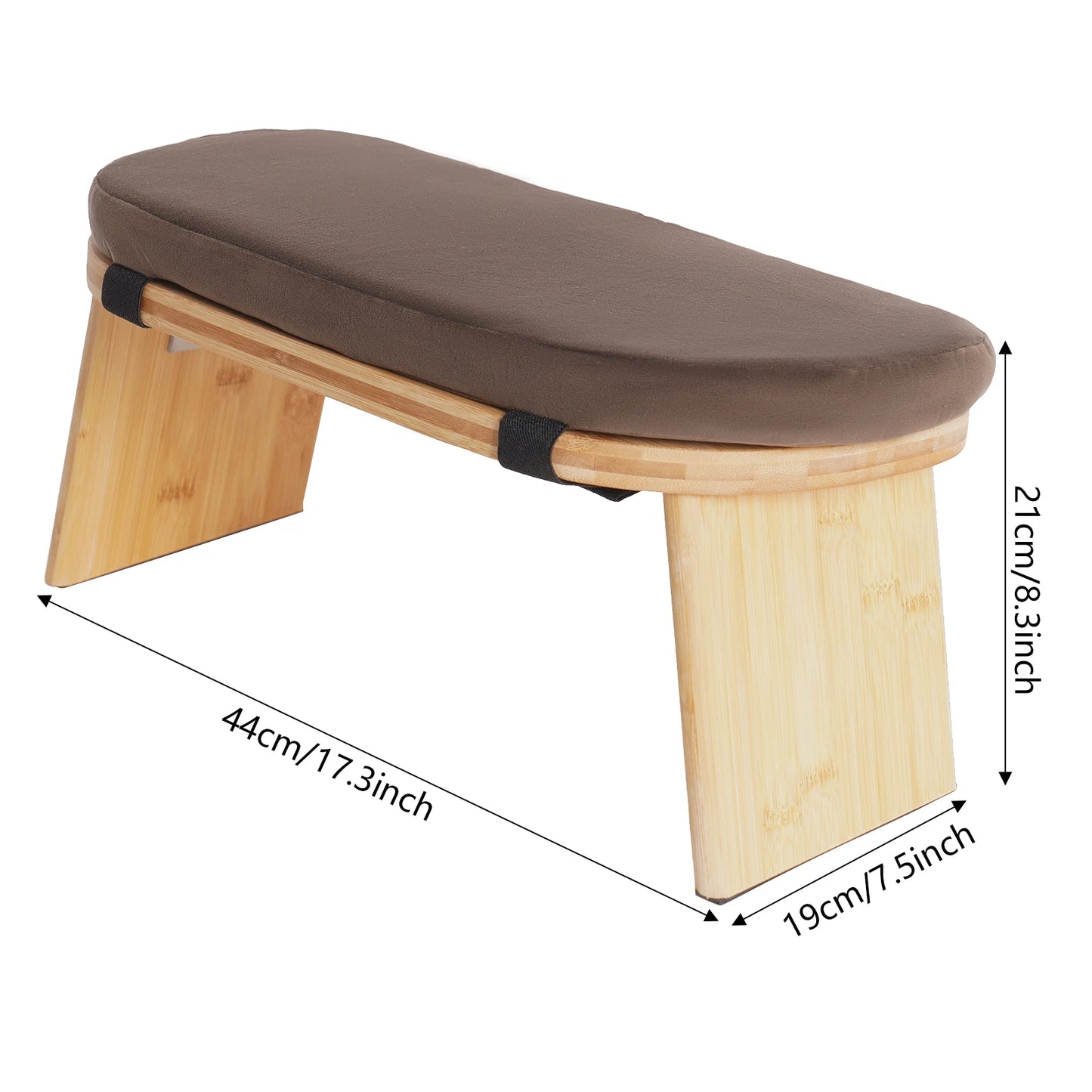 Bymaocar Meditation Bench Foldable Ergonomic Kneeling Stool