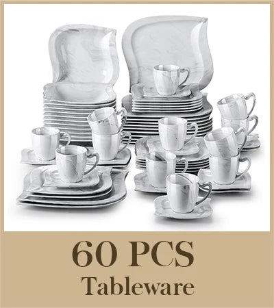 MALACASAC Porcelain Dinnerware Set For Home Use And Entertaining