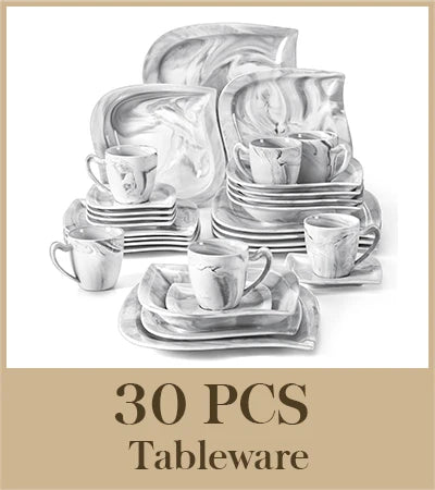 MALACASAC Porcelain Dinnerware Set For Home Use And Entertaining