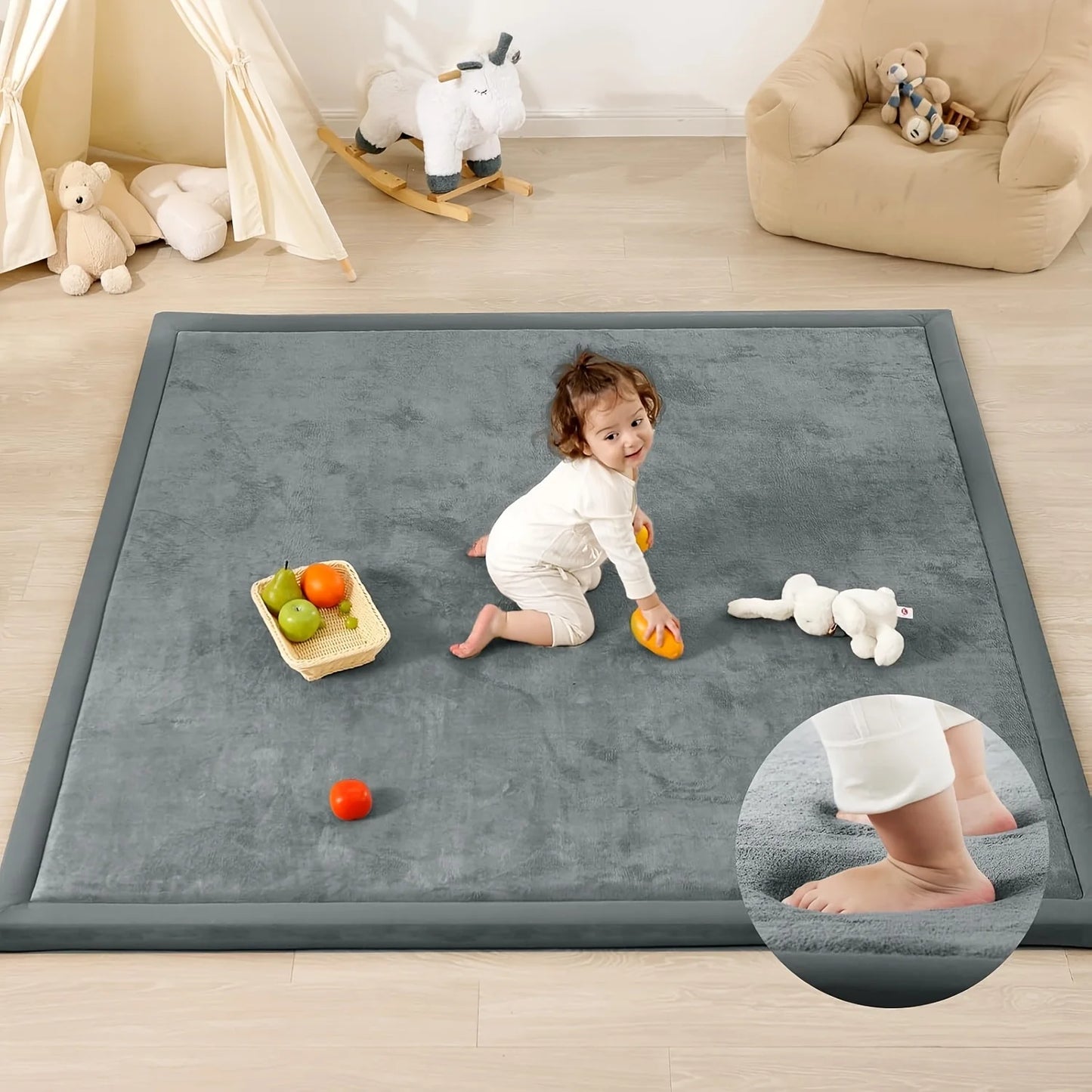 Huloo Sleep Memory Foam Playpen Carpet Non Slip Living Room
