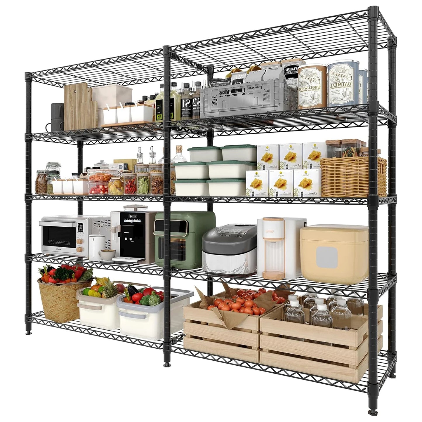 TWISTER.CK Heavy Duty 5-Tier Metal Storage Shelves