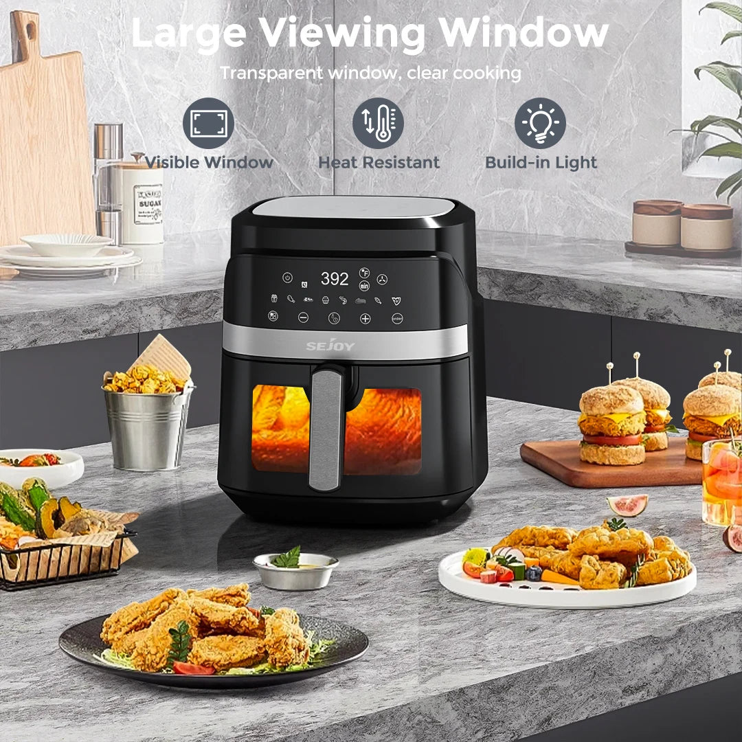SEJOY 8In1 Air Fryer Oven 6 Quart Capacity Dehydrate