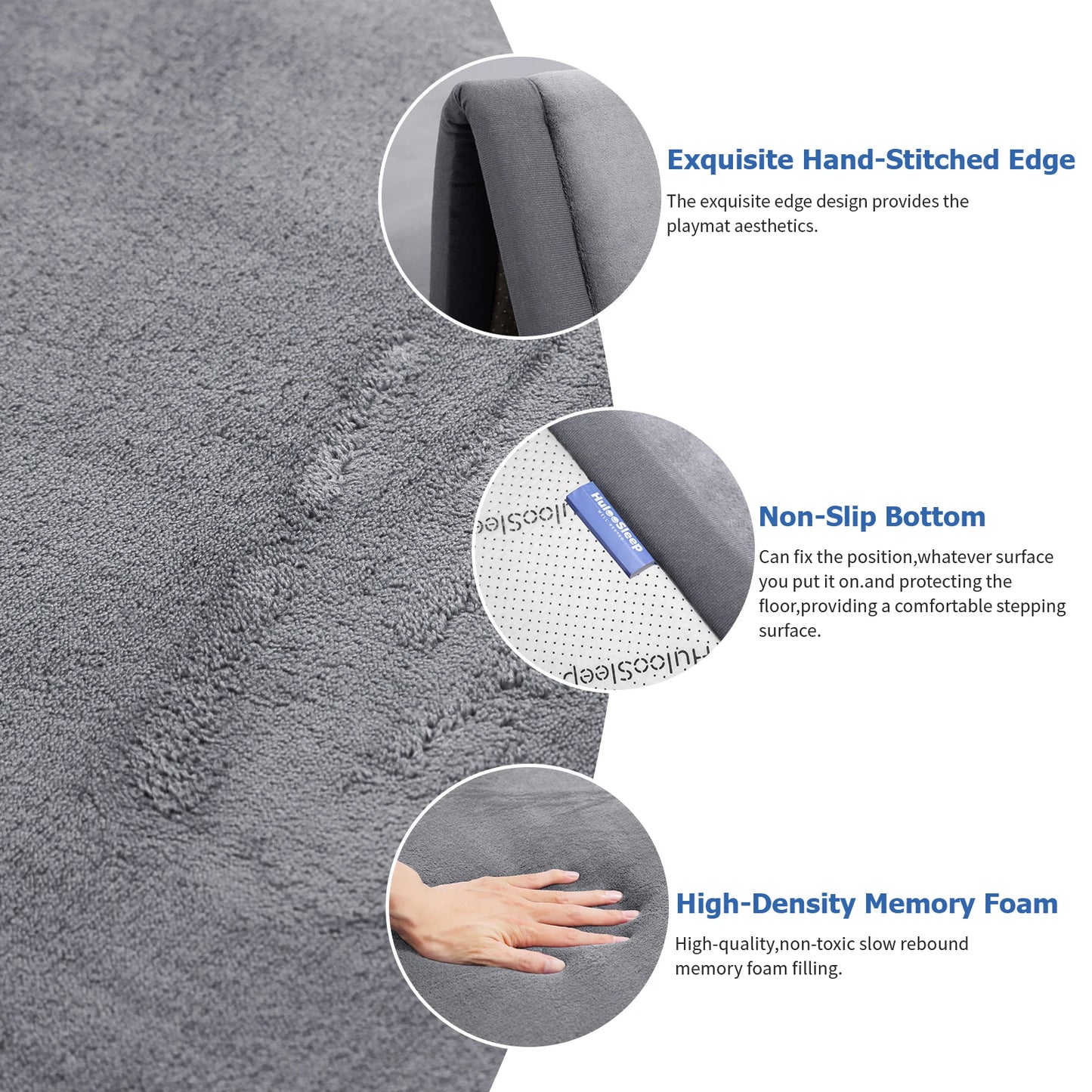 Huloo Sleep Memory Foam Playpen Carpet Non Slip Living Room