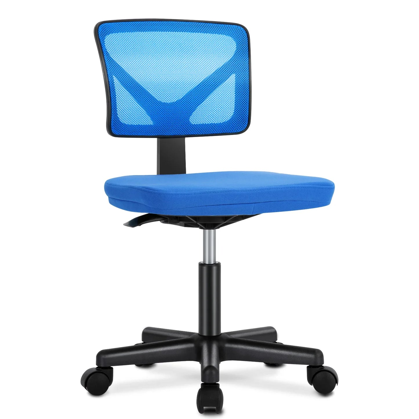 JHK Mesh Lumbar Support Adjustable Armless Office Chair With Wheels