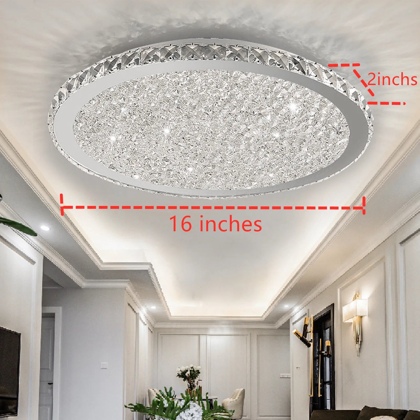 LOYALHEARTDY Modern Crystal Ceiling Light Pendant LED Chandelier