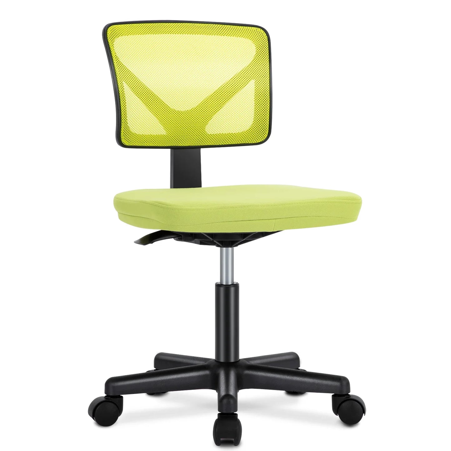 JHK Mesh Lumbar Support Adjustable Armless Office Chair With Wheels