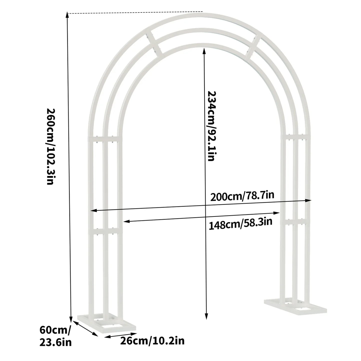 Metal Wedding Arch Backdrop Frame For Venues And Parties