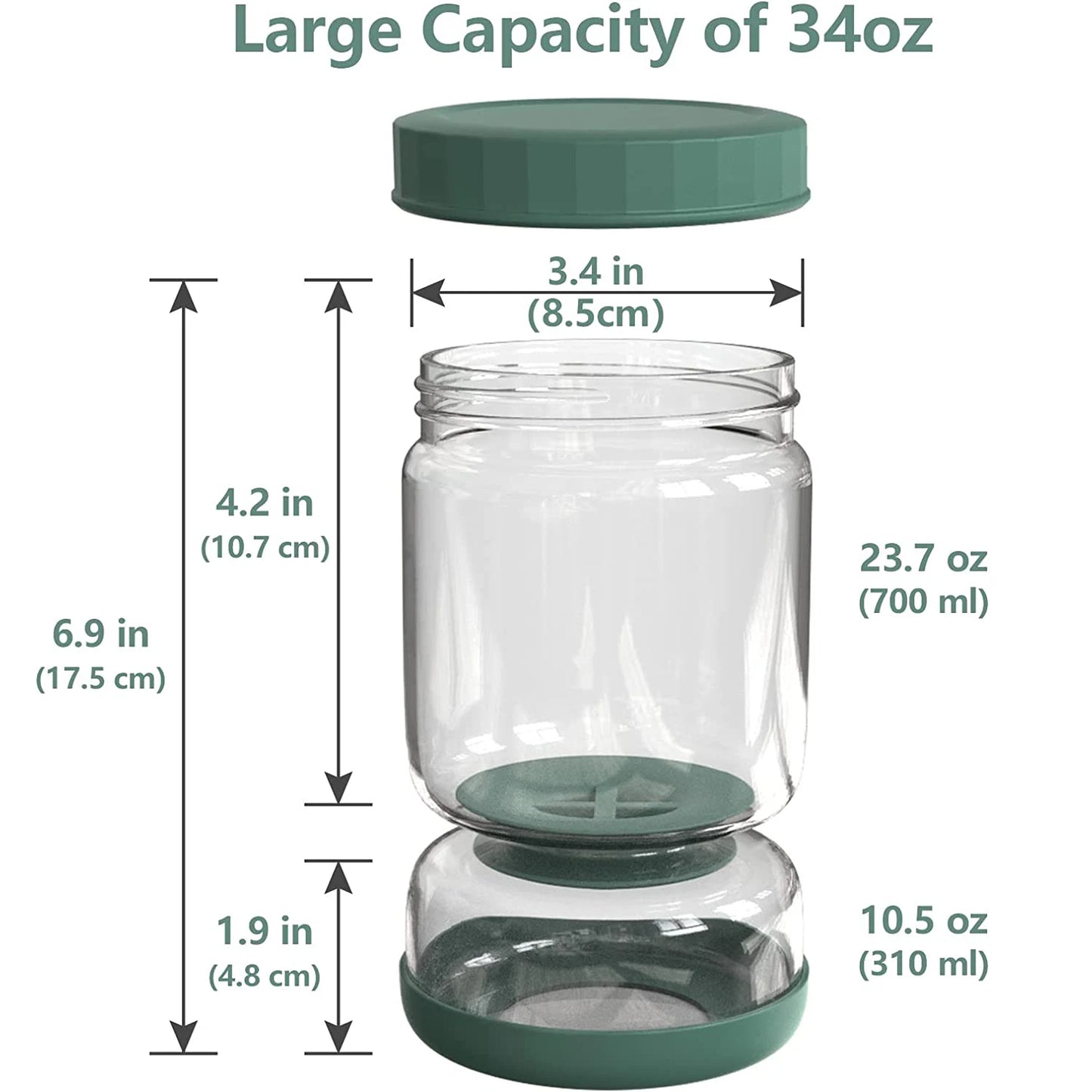 Luvan Glass Fermentation Jar With Lids Strainer For Pickles