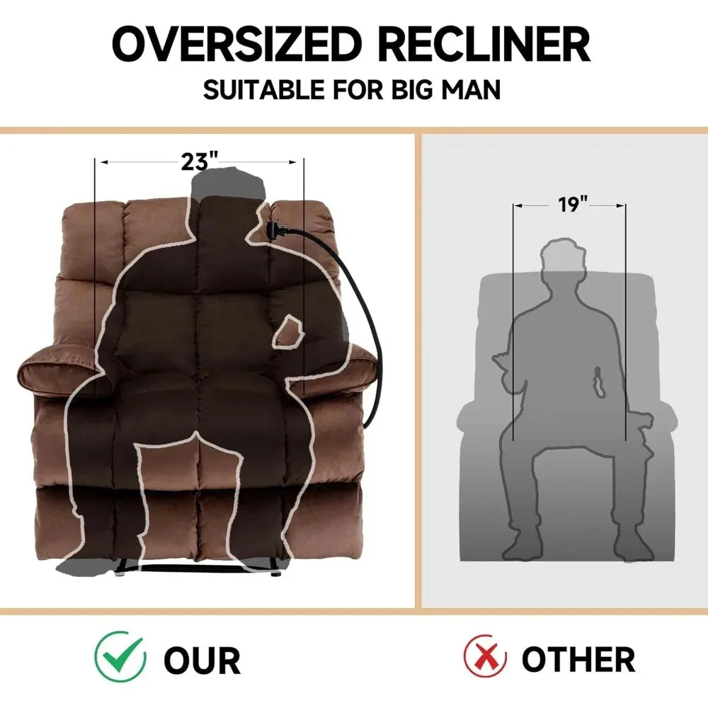 Oversized Recliner Chair, Big Mans Recliner Chairs for Adults 400LBS, Extra Wide Recliners for Tall Man, Large Reclin，Customized