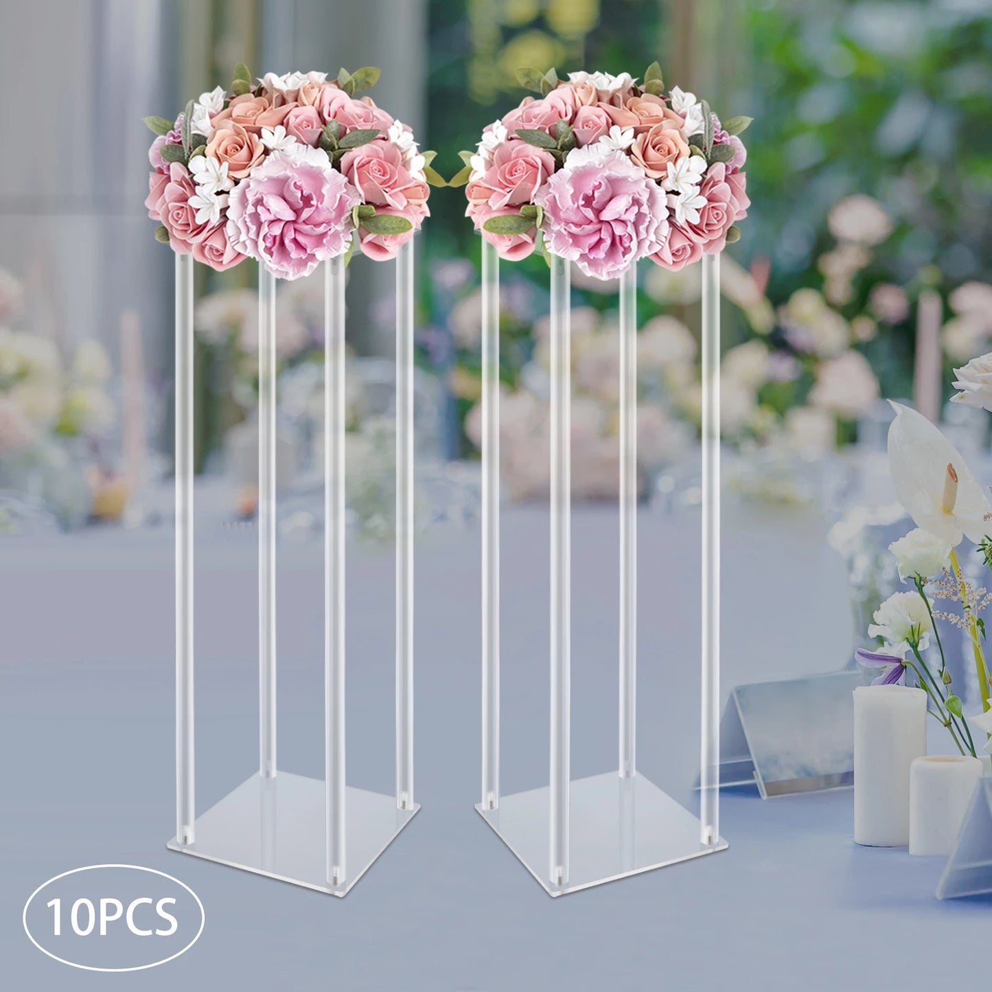 Acrylic Vase Wedding Centerpieces Flower Stands Set