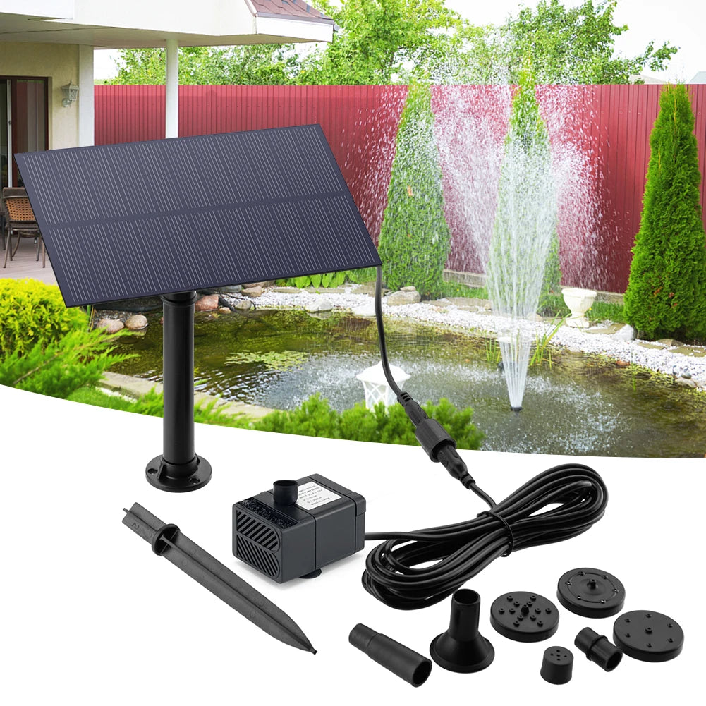 Shunmaii Solar Panel Fountain Pump For Garden And Aquariums