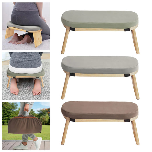 Bymaocar Meditation Bench Foldable Ergonomic Kneeling Stool