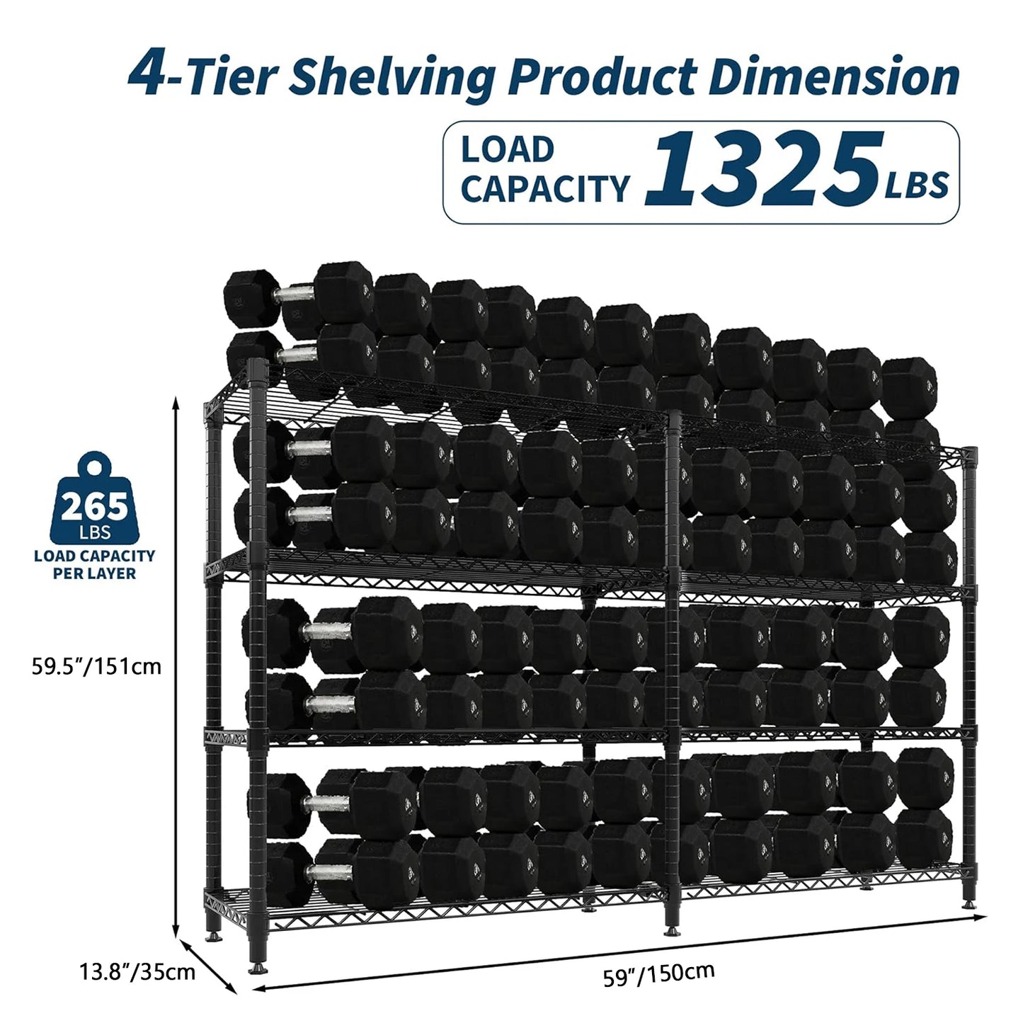 TWISTER.CK Heavy Duty 5-Tier Metal Storage Shelves