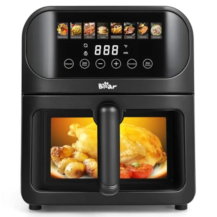 LISM Stainless Steel Air Fryer With 8 Presets