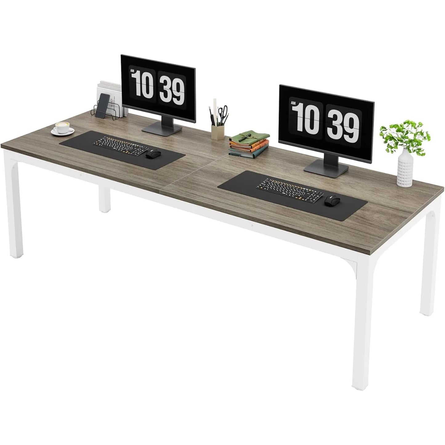 Little Tree Double Long Computer Desk For Home Office