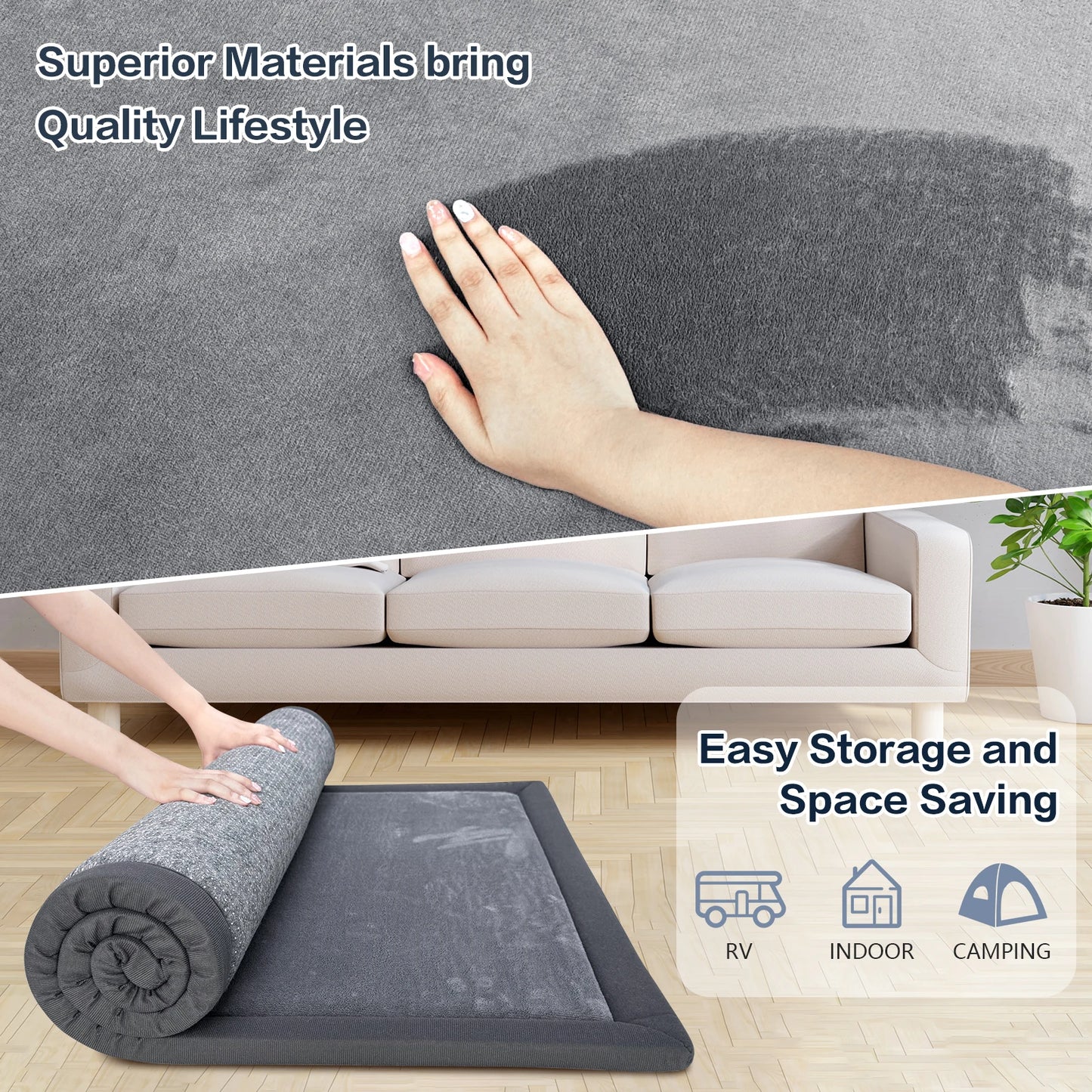 Huloo Sleep Memory Foam Playpen Carpet Non Slip Living Room