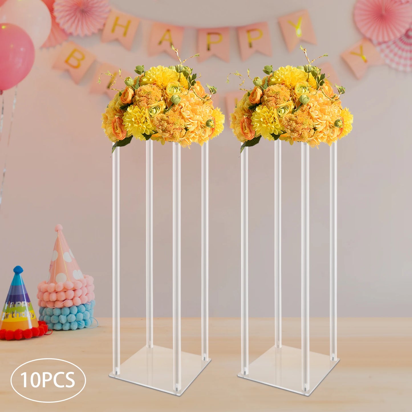 Acrylic Vase Wedding Centerpieces Flower Stands Set