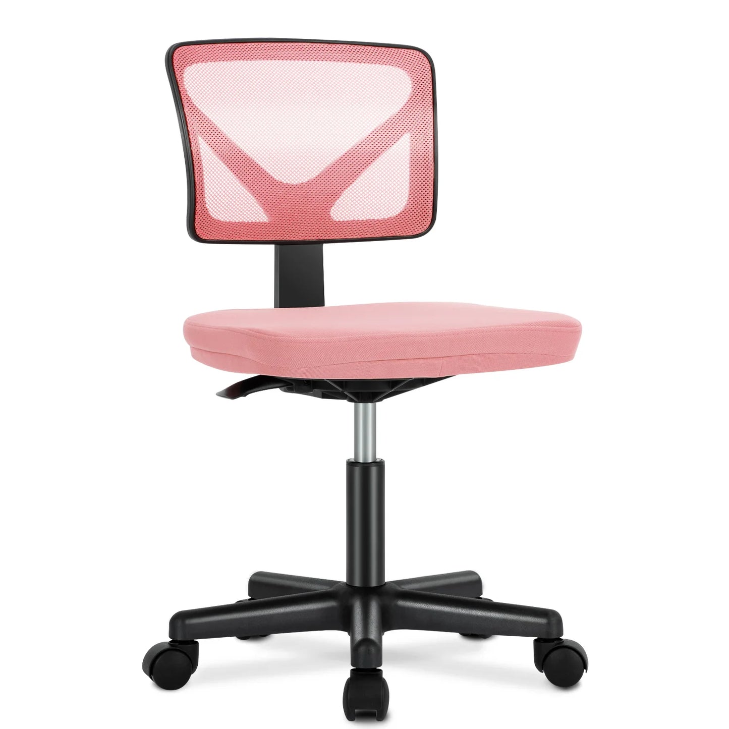 JHK Mesh Lumbar Support Adjustable Armless Office Chair With Wheels