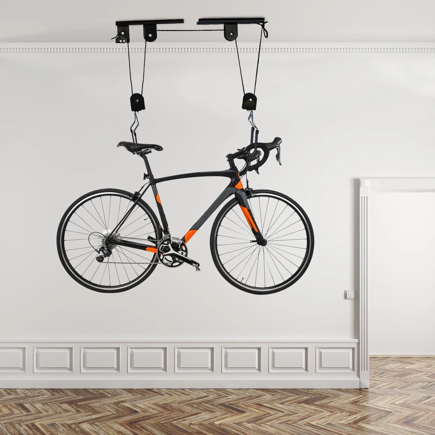 Bike Hoist Ceiling Mount Pulley System for Garage Storage