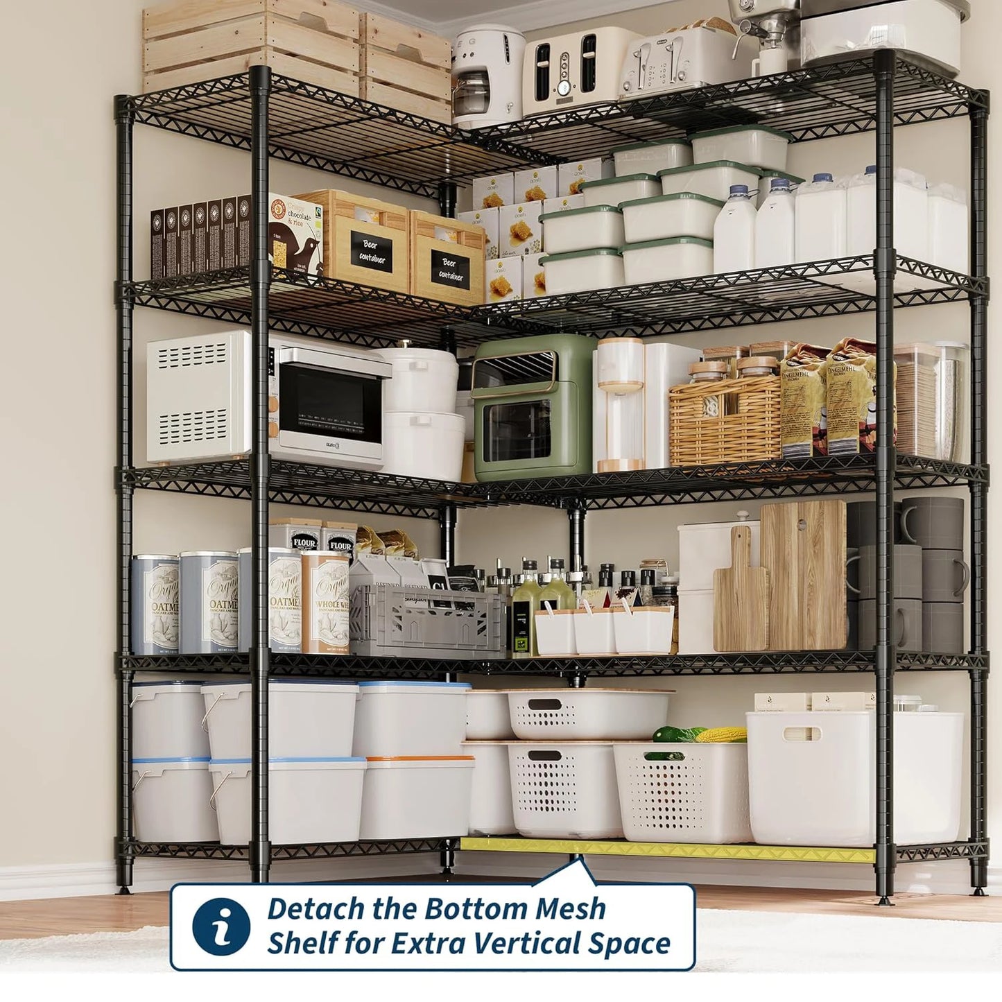 TWISTER.CK Heavy Duty 5-Tier Metal Storage Shelves